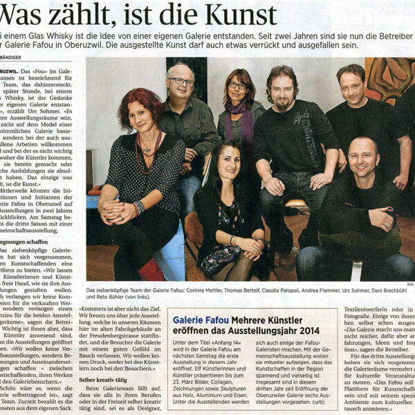 Wiler Zeitung / Was zählt, ist die Kunst