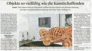 Wiler Zeitung / Objekte so vielfältig wie die Kunstschaffenden