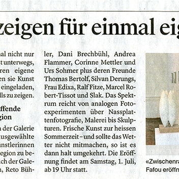 Wiler Zeitung / Fafouaner zeigen für einmal eigene Werke