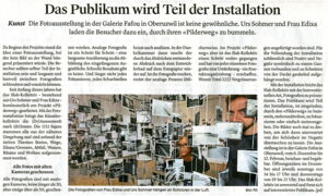 Wiler Zeitung / Das Publikum wird Teil der Installation