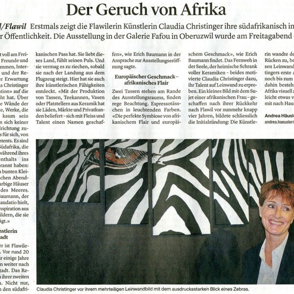Wiler Zeitung / Der Geruch von Afrika