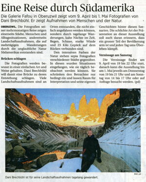 Wiler Zeitung / Eine Reise durch Südamerika