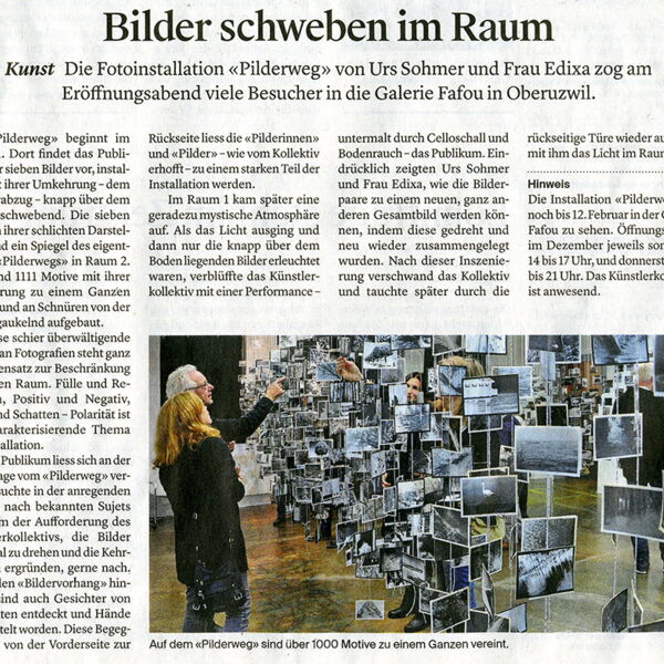 Wiler Zeitung / Das Publikum wird Teil der Installation