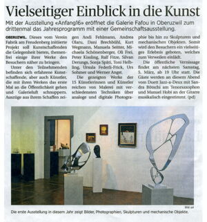 Wiler Zeitung / Vielseitiger Einblick in die Kunst