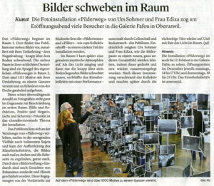 Wiler Zeitung / Bilder schweben im Raum