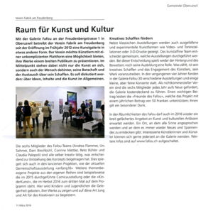 Mitteilungsblatt Oberuzwil / Raum für Kunst und Kultur