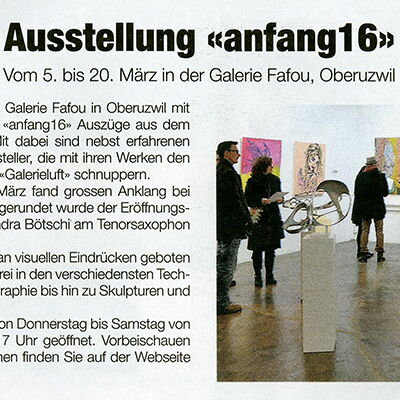 DZMagazin / Ausstellung «anfang16»