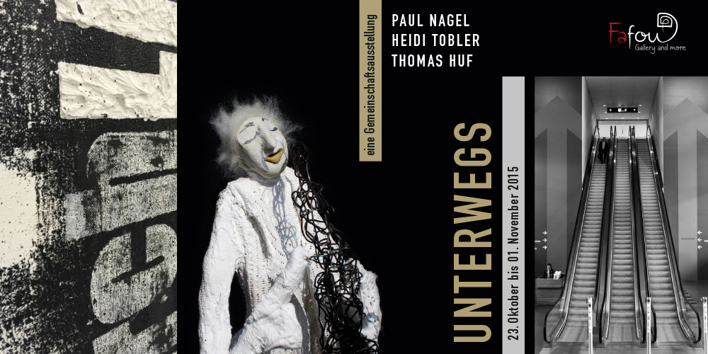 Ausstellung "Unterwegs" von Paul Nagel, Thomas Huf und Heidi Tobler
